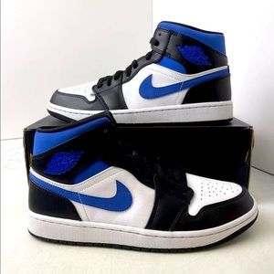 Air Jordan 1 mid blue racers - size 10.5